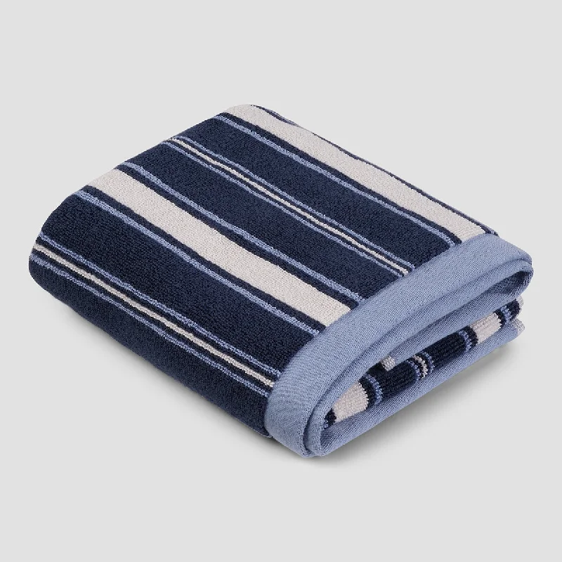 Marina Blue Shoreham Stripe Cotton Mat