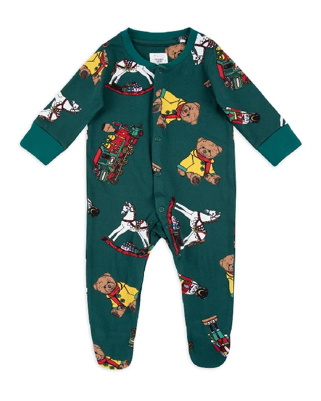 Baby Christmas Toys Print Sleepsuit