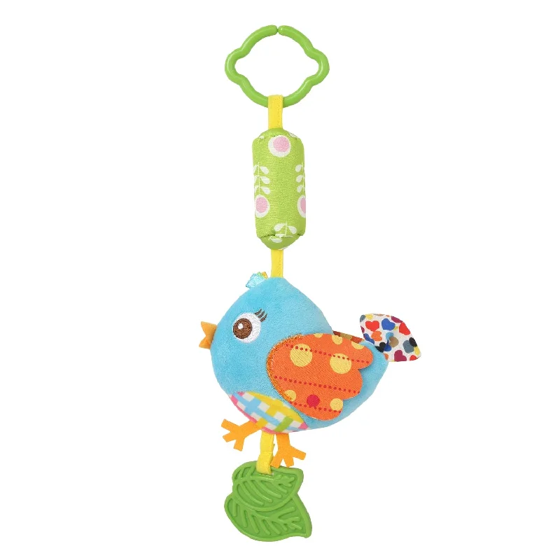 Chirpy Birdy Blue Hanging Musical Toy / Wind Chime With Teether