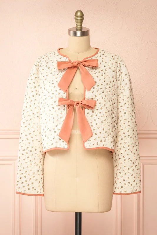 Fleece JacketsAlaisima | Floral Quilted Jacket w/ Bows