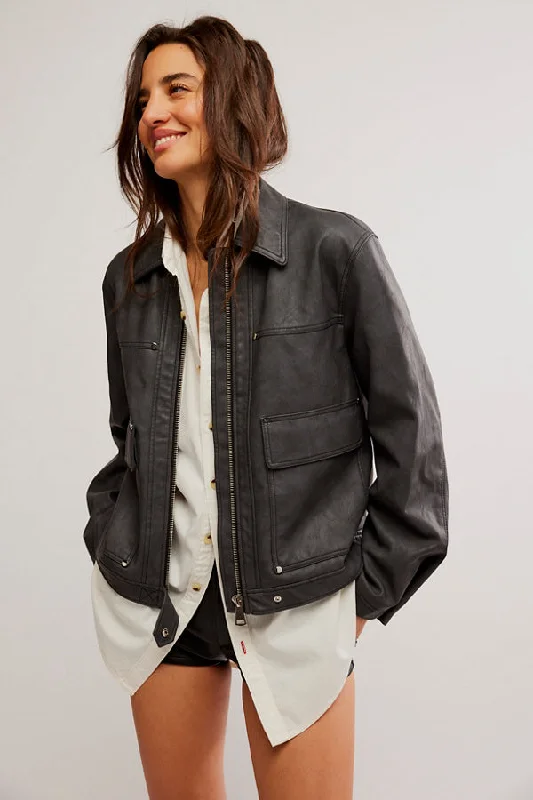 Zippered JacketsBlair Vegan Leather Jacket