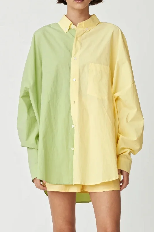 BLANCA Womens Henrietta Shirt Yellow & GreenCasual Shirts