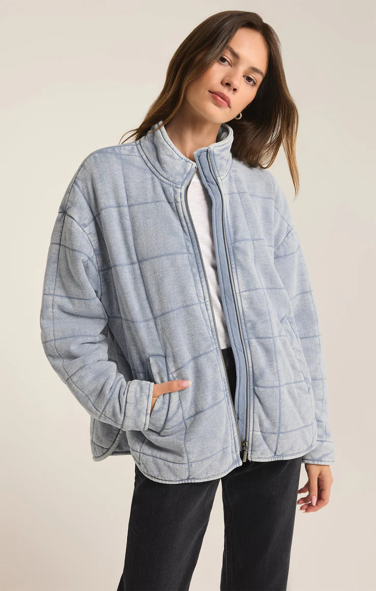 Pocketed JacketsBonfire Knit Denim Jacket