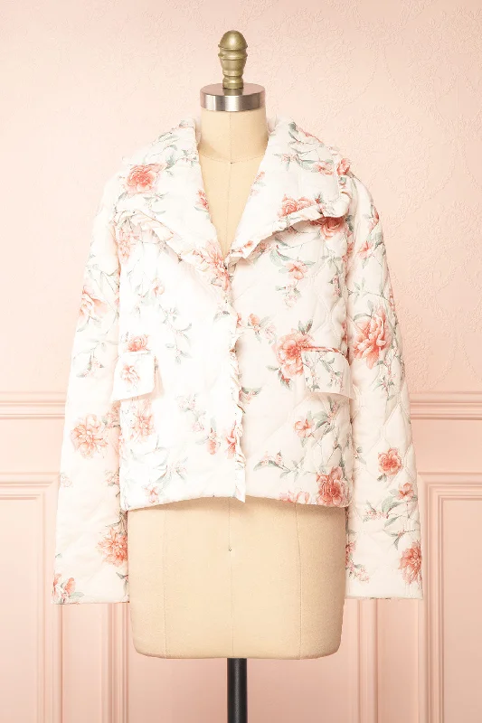 Mesh JacketsBroubie | Button-up Floral Quilted Jacket