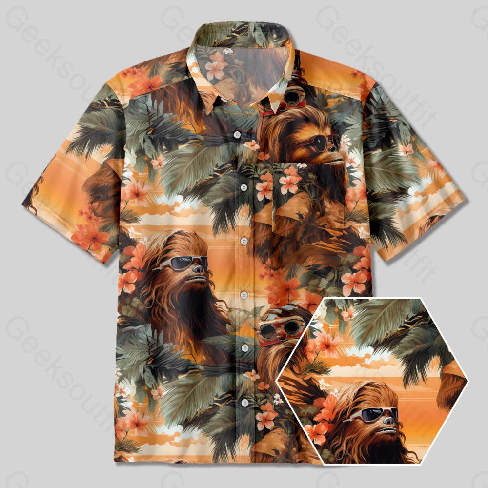 Chewbacca Button Up Pocket ShirtAthletic Shirts