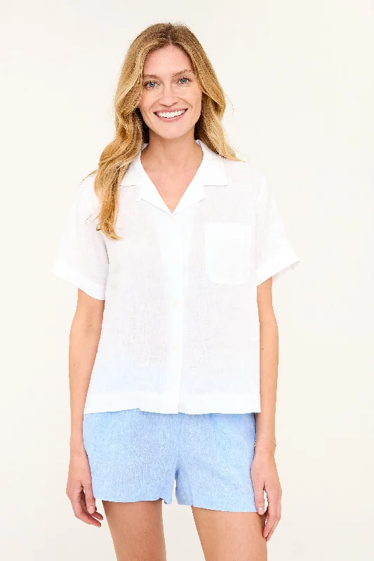 Maddie Camp Shirt - WhiteBeaded Shirts