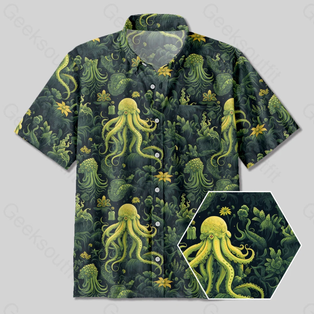 Cthulhu Button Up Pocket ShirtFishing Shirts