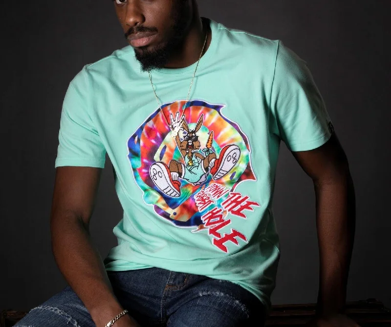 FatGuap Down The Rabbit Hole Shirt (Mint)Satin Shirts