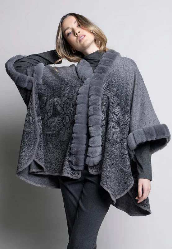 Luxury JacketsFaux Fur Trimmed Cape