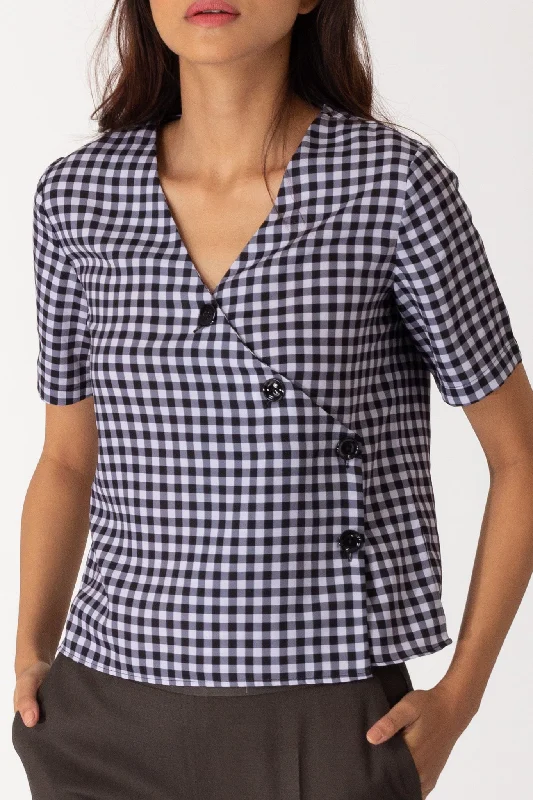 Gingham Cross Button ShirtHiking Shirts