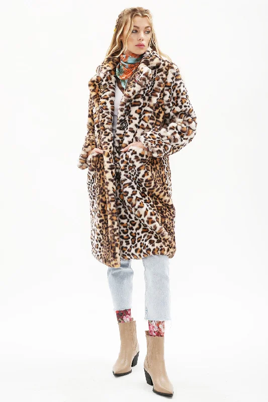 Artist JacketsLeopard Faux Fur Coat by Aratta