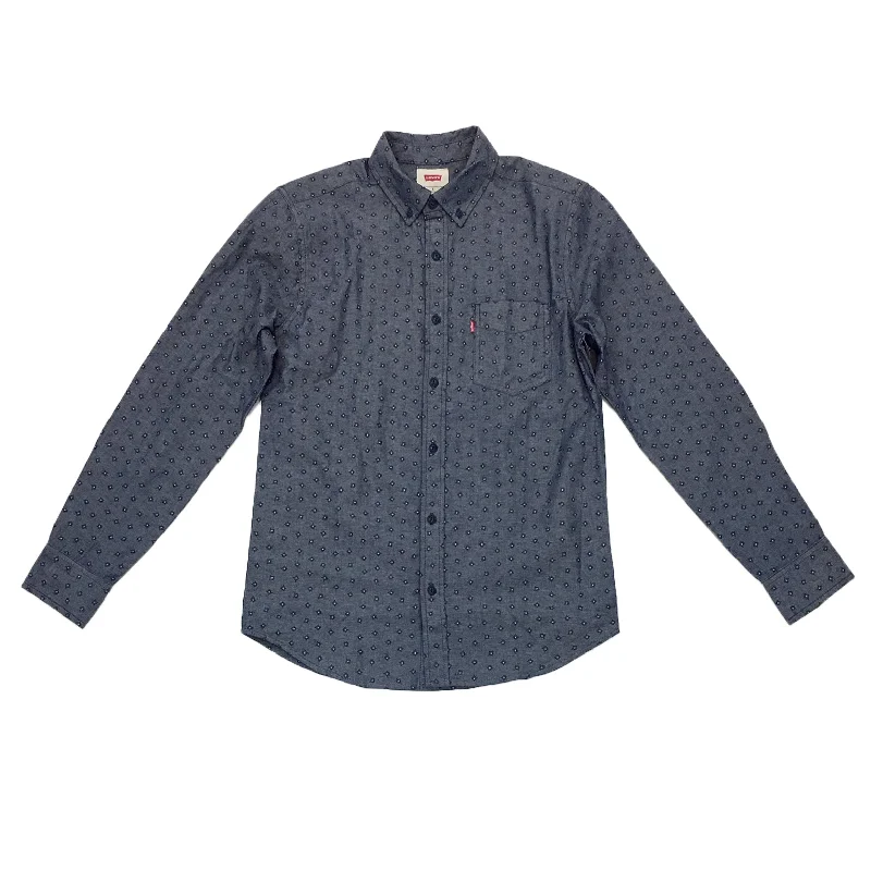 Levis BLUE Button Down Long Sleeve ShirtRelaxed Fit Shirts