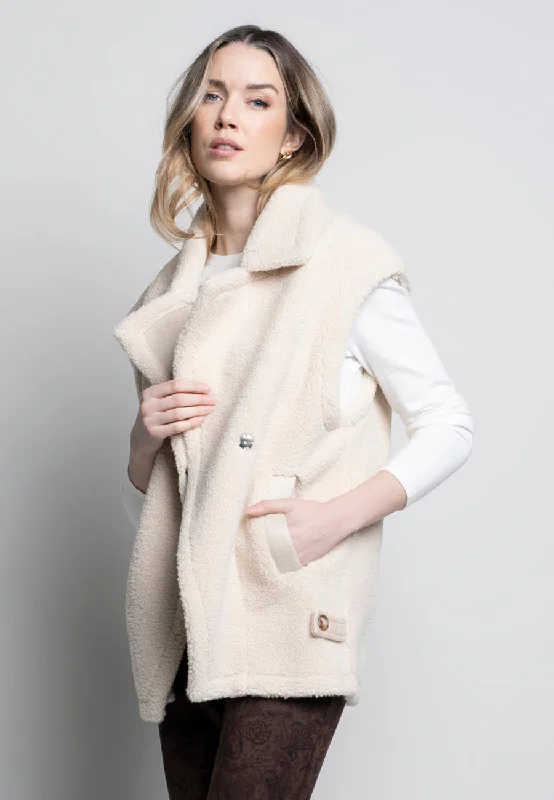 Logo JacketsOversized Faux Shearling Vest