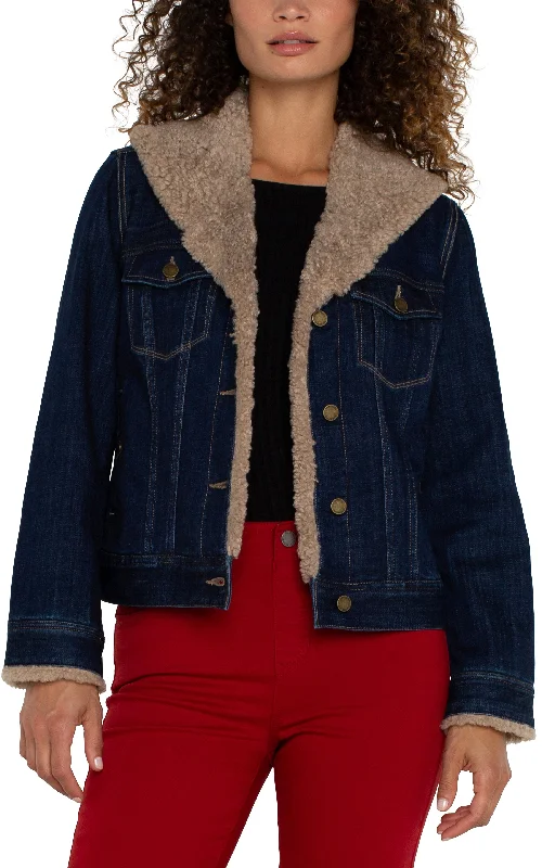 College JacketsSherpa Collar Trucker Jacket