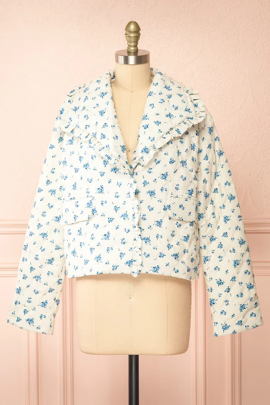 Zippered JacketsShivani | Quilted Floral Jacket