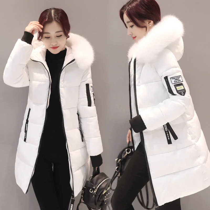 Formal JacketsThick Basic Jacket Women Winter Coats Cotton Casual Hooded Long Jacket Ladies Warm Winter Outwear Women Coat Jaqueta Feminina