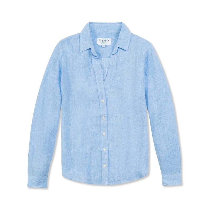 Twig Linen Shirt - Blue ChambrayOrganic Cotton Shirts