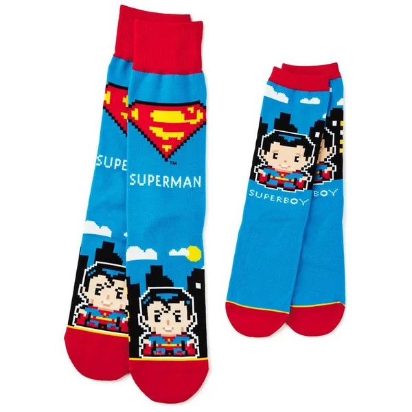 Hallmark DC Comics™ Superman™ PXL8® Father and Son Socks, Set of 2