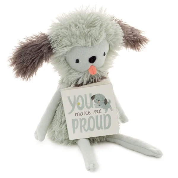 Hallmark MopTops Shaggy Dog Stuffed Animal With You Make Me Proud Board Book