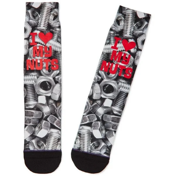 Hallmark I Love My Nuts Toe of a Kind Novelty Socks