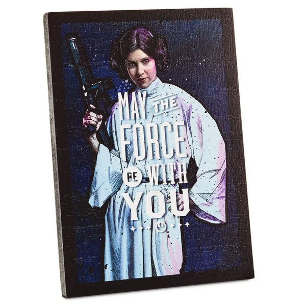 Star Wars™ Princess Leia™ Wood Quote Sign, 5x7