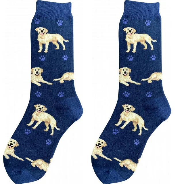 Yellow Labrador Dog Happy Tails Socks