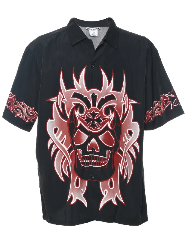 Embroidered T-ShirtsY2K Skull Print Shirt - L