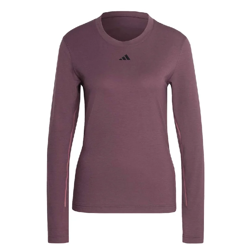 Statement T-Shirtsadidas - Women's Authentic Balance Yoga Studio Long Sleeve T-Shirt (HZ9077)