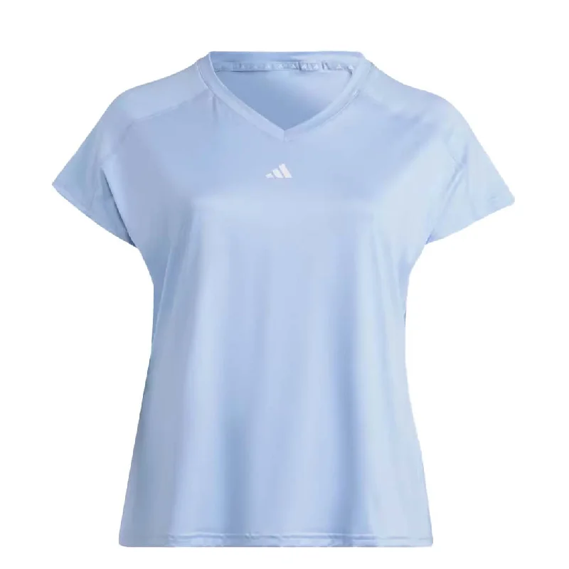 Hemp T-Shirtsadidas - Women's Aeroready Train Essentials V-Neck T-Shirt (Plus Size) (HR7871)