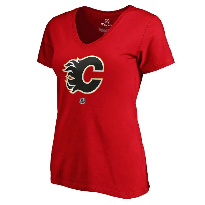 Off-Shoulder T-ShirtsFanatics - Women's Calgary Flames Tkachuk V-Neck T-Shirt (3A40 0484 H35 FNC)