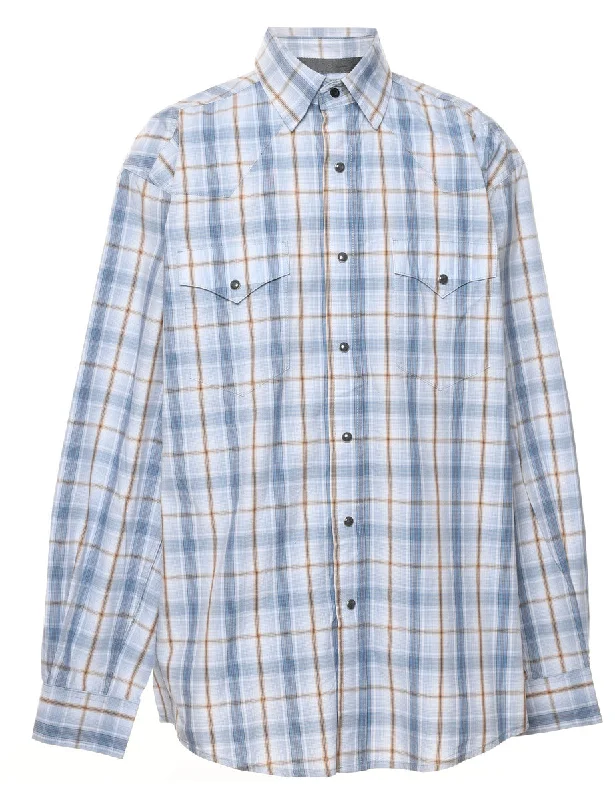 Button-Up T-ShirtsWrangler Checked Western Shirt - L