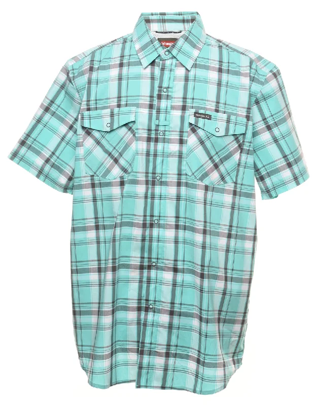 Ribbed Cuff T-ShirtsWrangler Checked Western Shirt - L