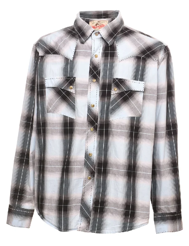 Lace-Up T-ShirtsWrangler Checked Western Shirt - L