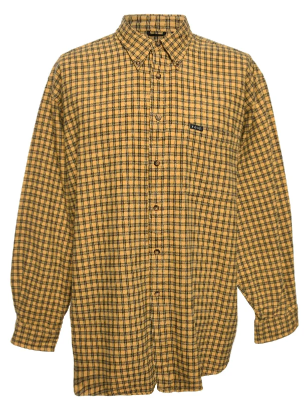 Recycled Fabric T-ShirtsYellow & Blue Izod Checked Shirt - XL