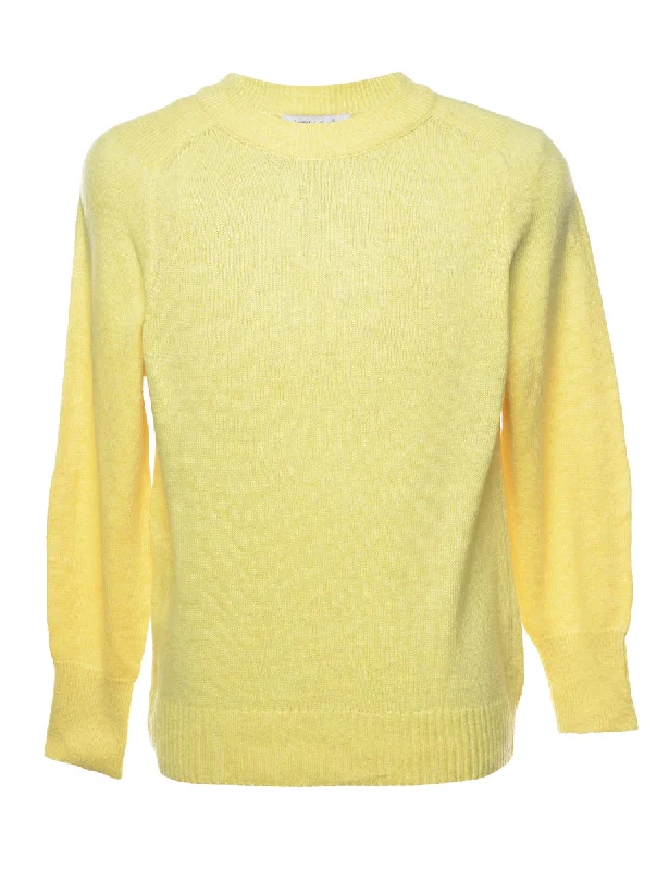 French Terry T-ShirtsYellow Classic Knit Jumper - S