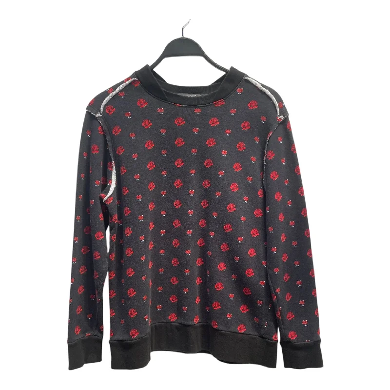 Stretch-Knit SweatshirtsUNDERCOVER/Sweatshirt/1/All Over Print/Cotton/BLK/Rose Print