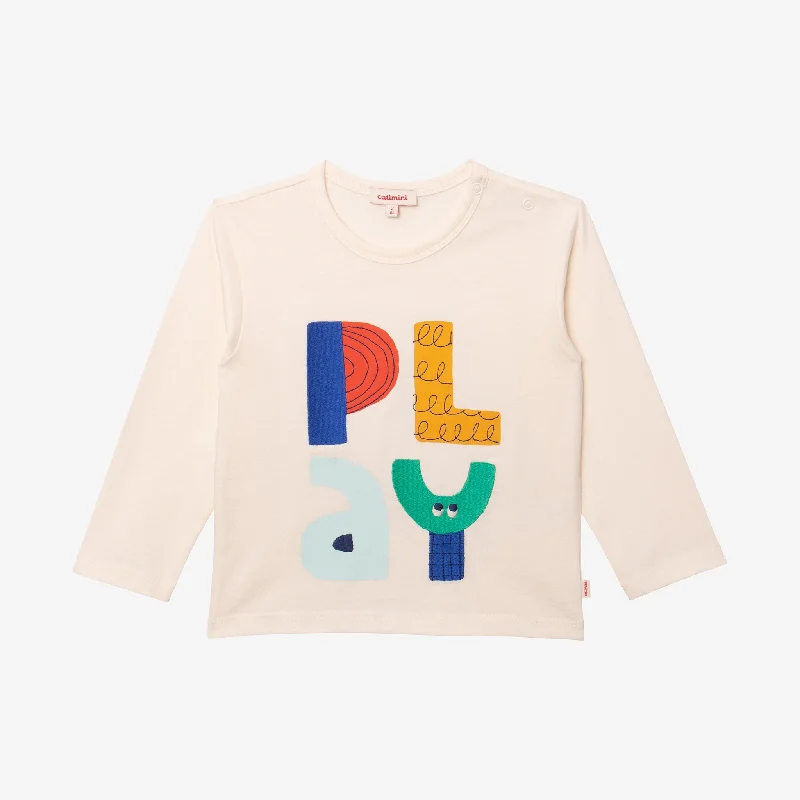 Tasseled T-ShirtsCatimini Kids off white T-shirt