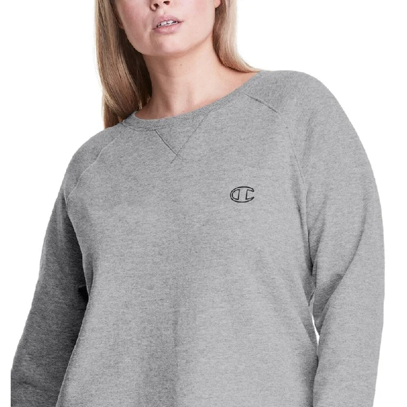 Embellished SweatshirtsChampion Women's Power Blend Boyfriend Sweatshirt Gray Size Xx-Large