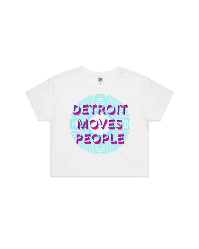 Hip-Hop T-ShirtsInk Detroit - Detroit Moves People Crop T-Shirt - White