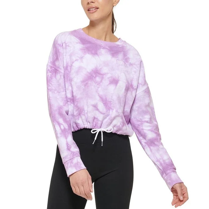 Athletic HoodiesDKNY Women's Cotton Tie Dyed Sweatshirt Purple