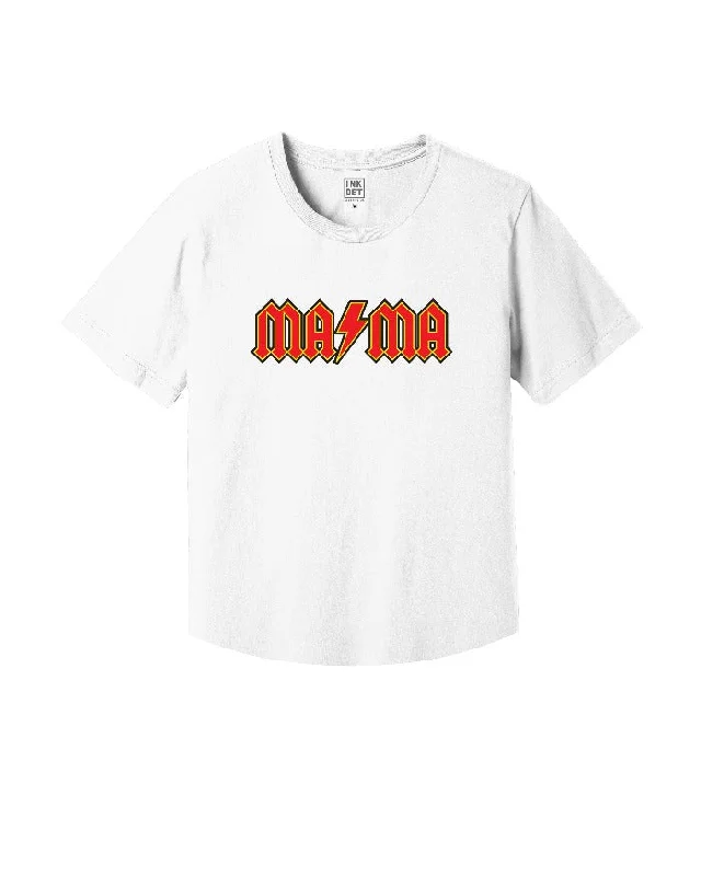 V-Neck T-ShirtsINK "MAMA" Kinda Cropped T-Shirt - White