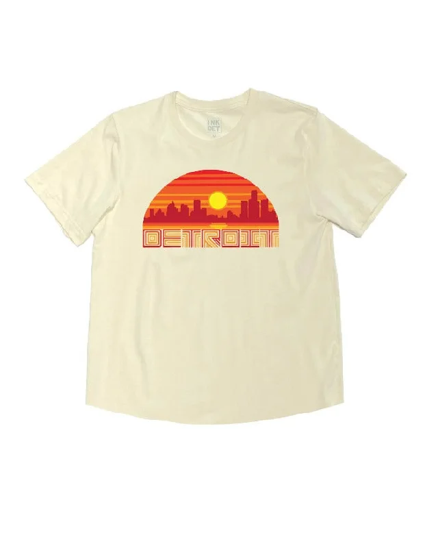 Leather-Paneled T-ShirtsInk Detroit Sunny D Kinda Cropped T-Shirt - Natural