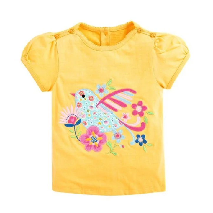 Embroidered T-ShirtsJojo Maman Bebe Kids Girl's Hummingbird T-shirt