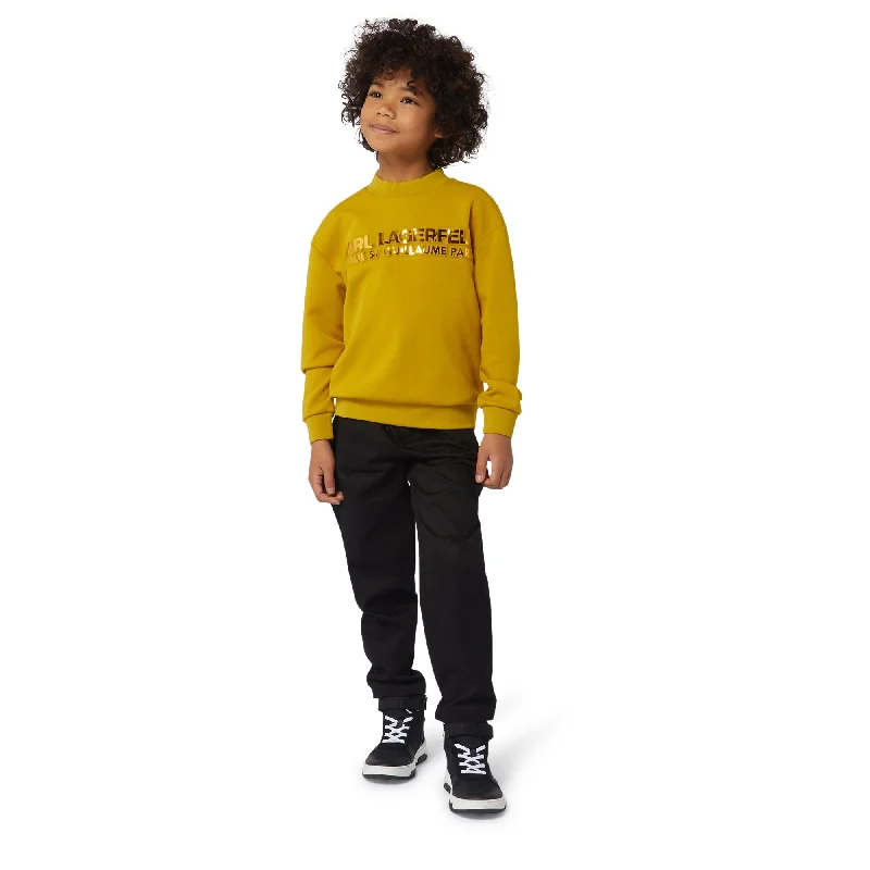 Luxury HoodiesKarl Lagerfeld Kids Logo Printed Long Sleeve Sweatshirt