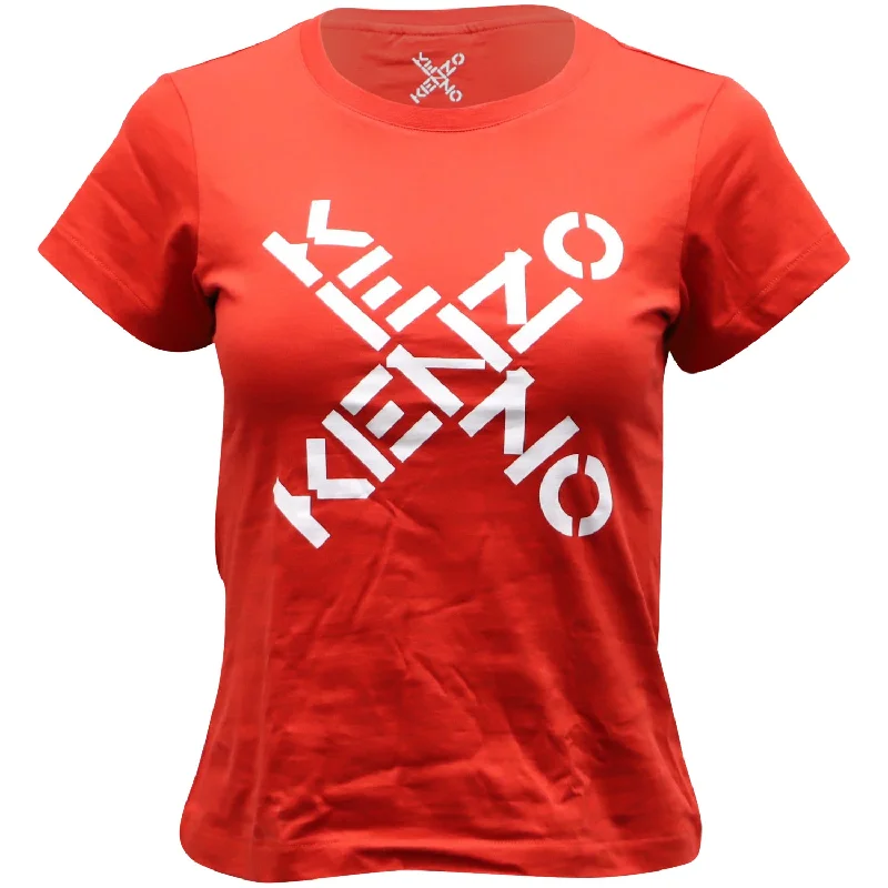 Tie-Dye T-ShirtsKenzo Logo T-shirt in Red Cotton