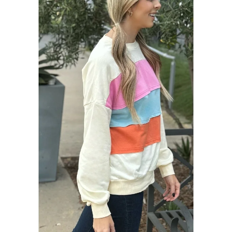 Waterproof HoodiesLeilani Patchwork Sweatshirt