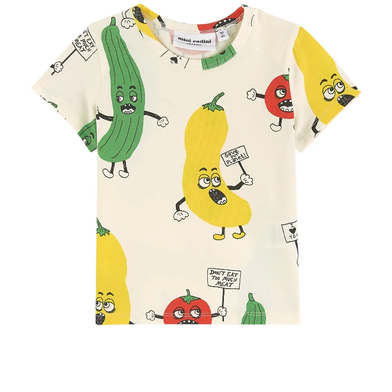 Asymmetrical T-ShirtsMini Rodini Kids Veggie AOP T-Shirt