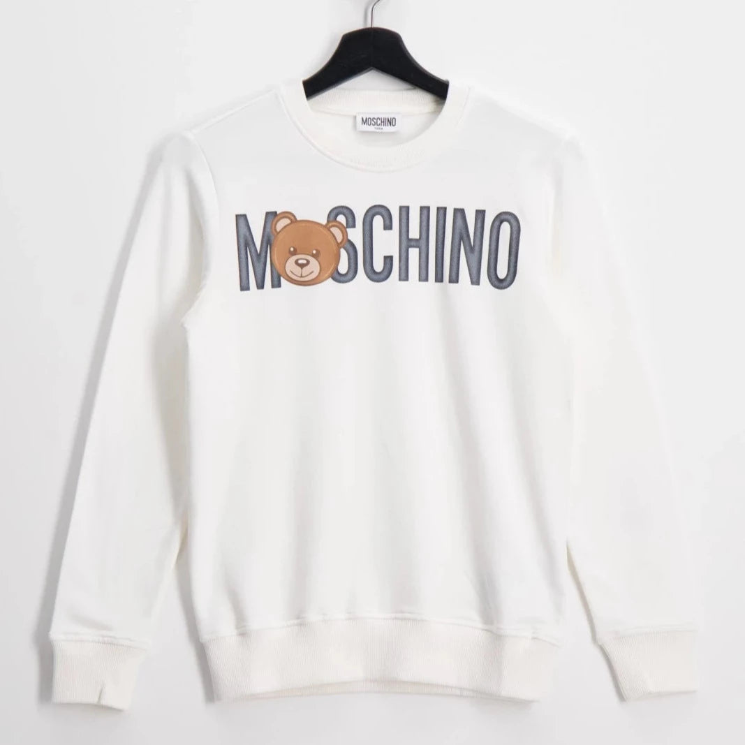 Compression SweatshirtsMoschino Kids Teddy Logo Sweatshirt - White