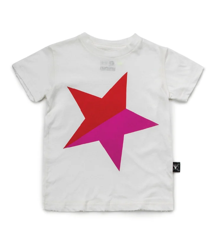 Streetwear T-ShirtsNununu Kids Colorful STAR T-shirt - White/Red