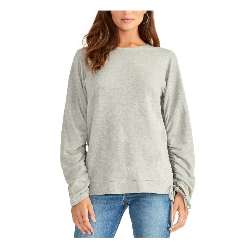 Hip-Hop HoodiesRachel Rachel Roy Women's Ruched Sweatshirt Gray Size Extra Small